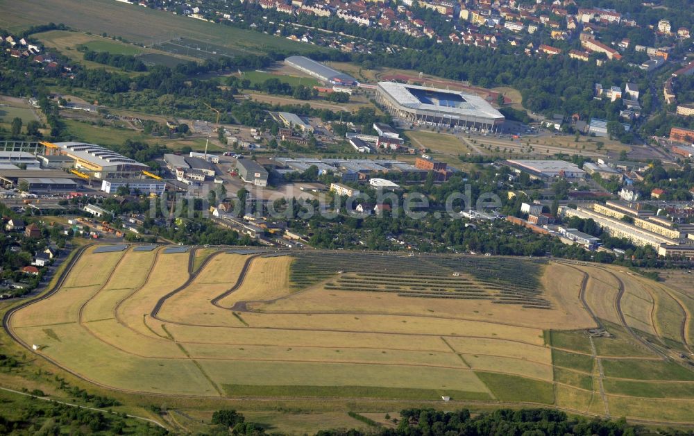 Magdeburg aus der Vogelperspektive: Deponie Solarpark Magdeburg im Bundesland Sachsen-Anhalt