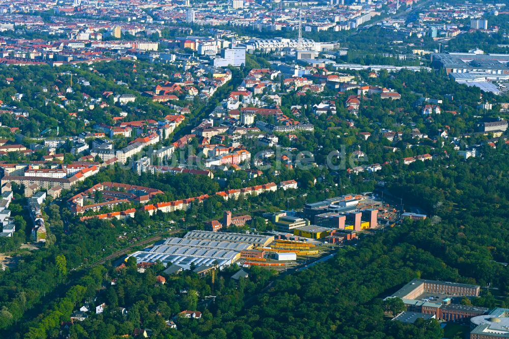 Luftaufnahme Berlin - Depot des Betriebswerkes der BVG am Machandelweg in Berlin, Deutschland