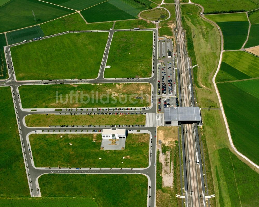 Luftbild Limburg an der Lahn - Der Bahnhof Limburg Süd in Limburg an der Lahn im Bundesland Hessen
