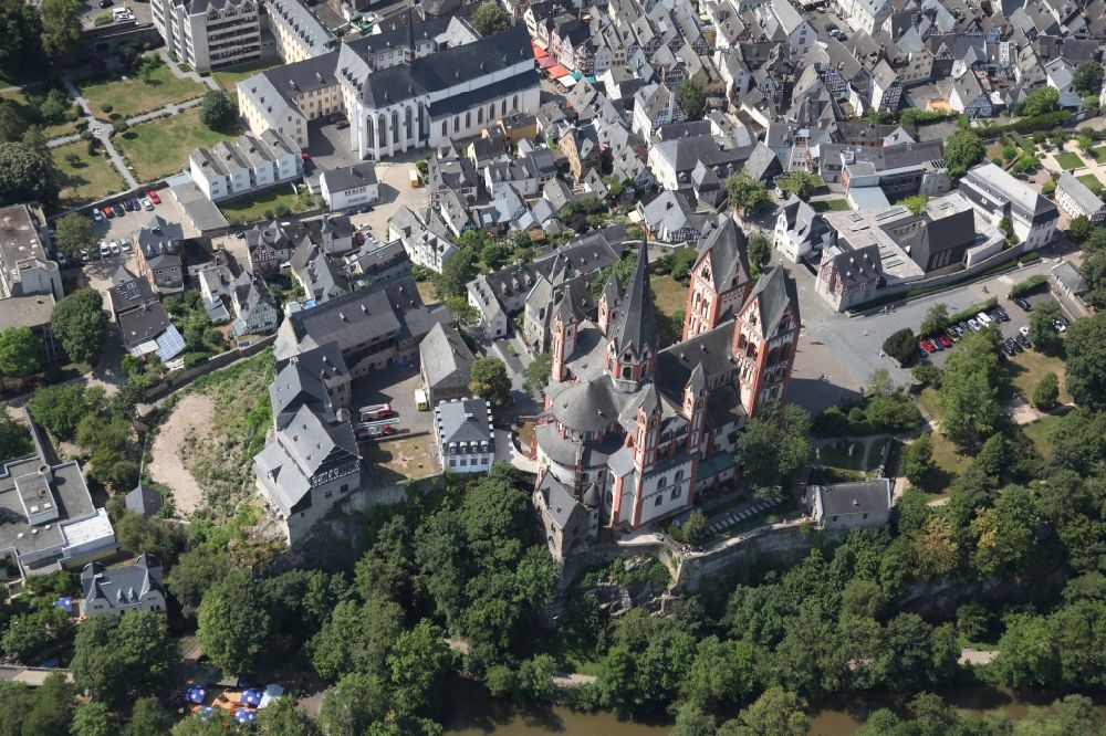 Luftbild Limburg an der Lahn - Der Dom zu Limburg in Limburg an der Lahn im Bundesland Hessen