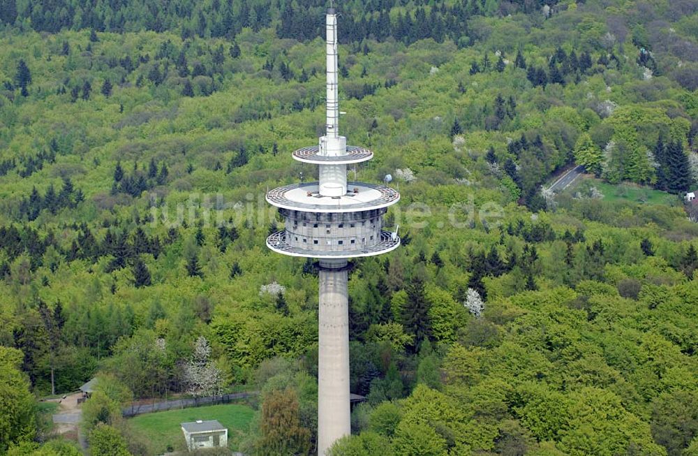 Luftaufnahme Winterstein (Hessen) - Der Funkturm auf dem Steinkopf (Hessen)
