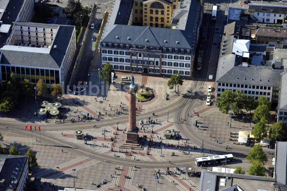 Luftaufnahme Darmstadt - Der Luisenplatz in Darmstadt, Hessen