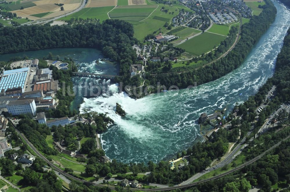 Luftbild Schaffhaussen - Der Rheinfall bei Schaffhausen in der Schweiz
