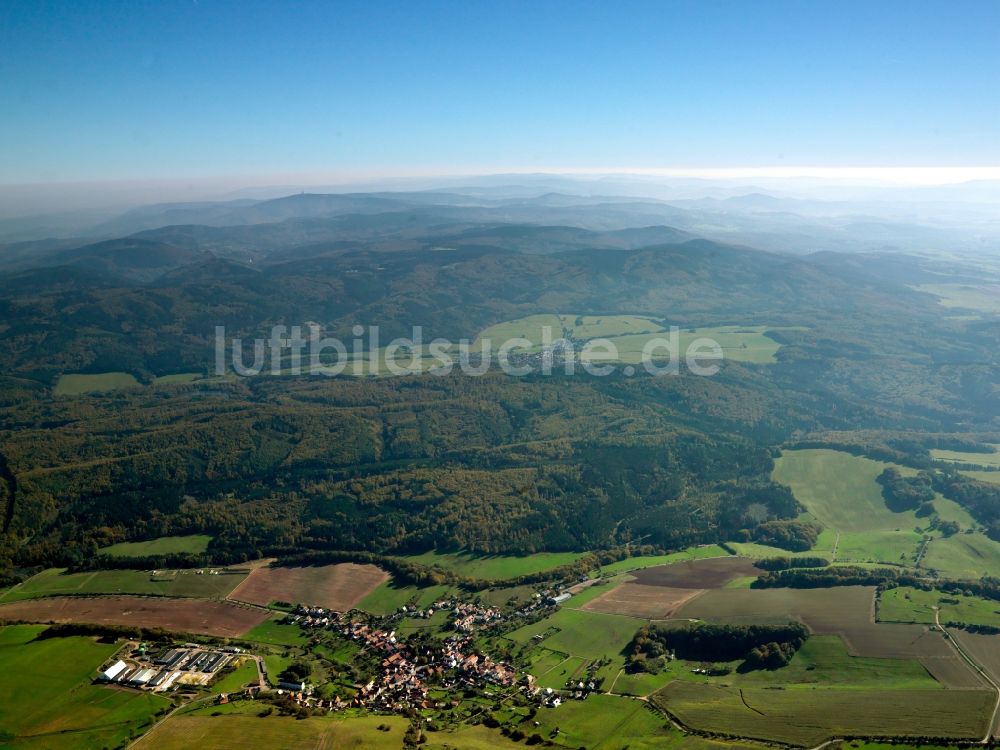 Luftaufnahme Marksuhl - Der Thüringer Wald bei Eckardtshausen in der Gemeinde Marksuhl im Bundesland Thüringen