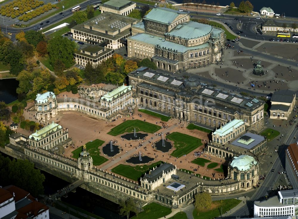 Luftbild Dresden - Der Zwinger in Dresden im Bundesland Sachsen