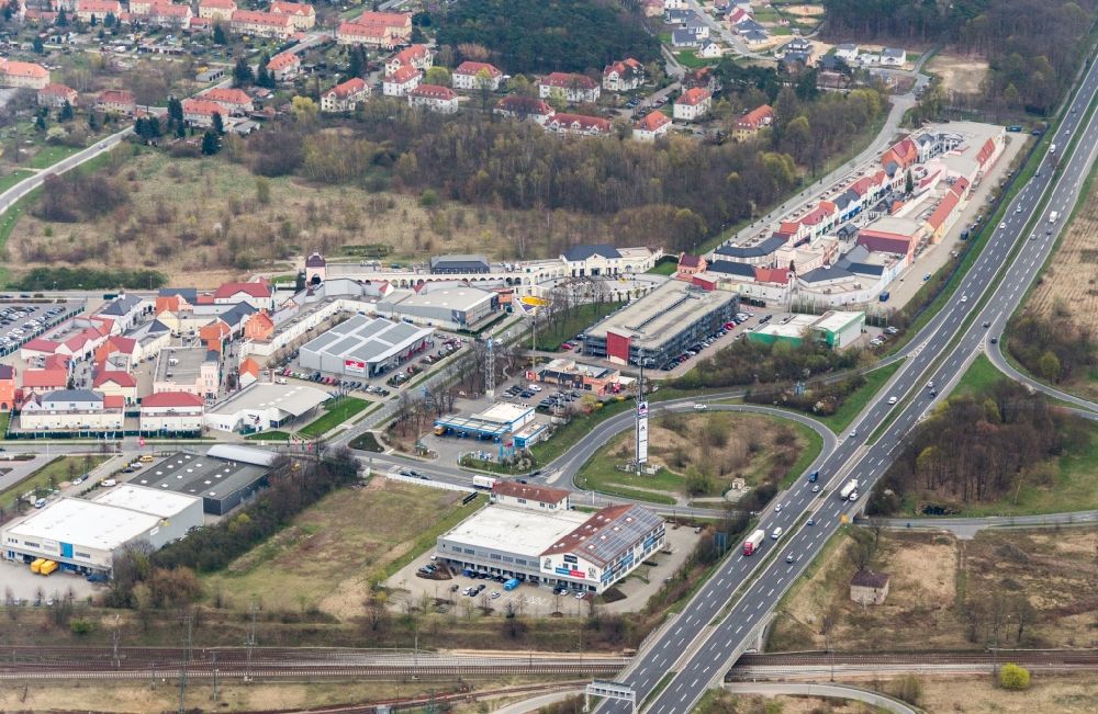 Luftaufnahme Wustermark - Designer Outlet Zentrum in Elstal in Wustermark im Bundesland Brandenburg