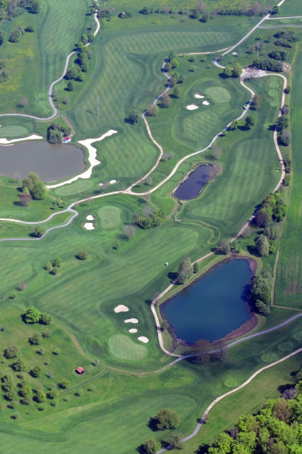 Luftaufnahme Kandern - Detail vom Golfplatz des Golfclub Markgräflerland in Kandern im Bundesland Baden-Württemberg, Deutschland