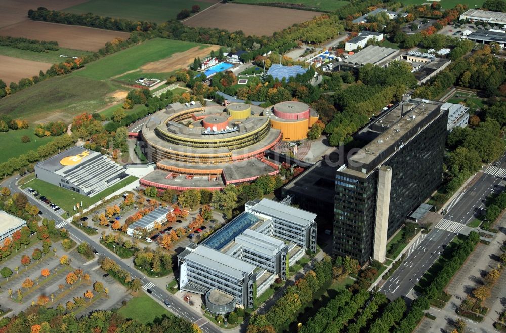 Luftbild Mainz - Die Anlage des ZDF im Stadtteil Lerchenberg in Mainz im Bundesland Rheinland-Pfalz