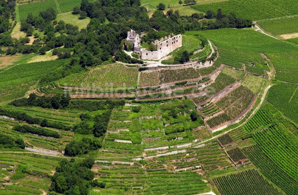 Luftbild Staufen im Breisgau - Die Burg Staufen in Staufen im Breisgau im Bundesland Baden-Württemberg