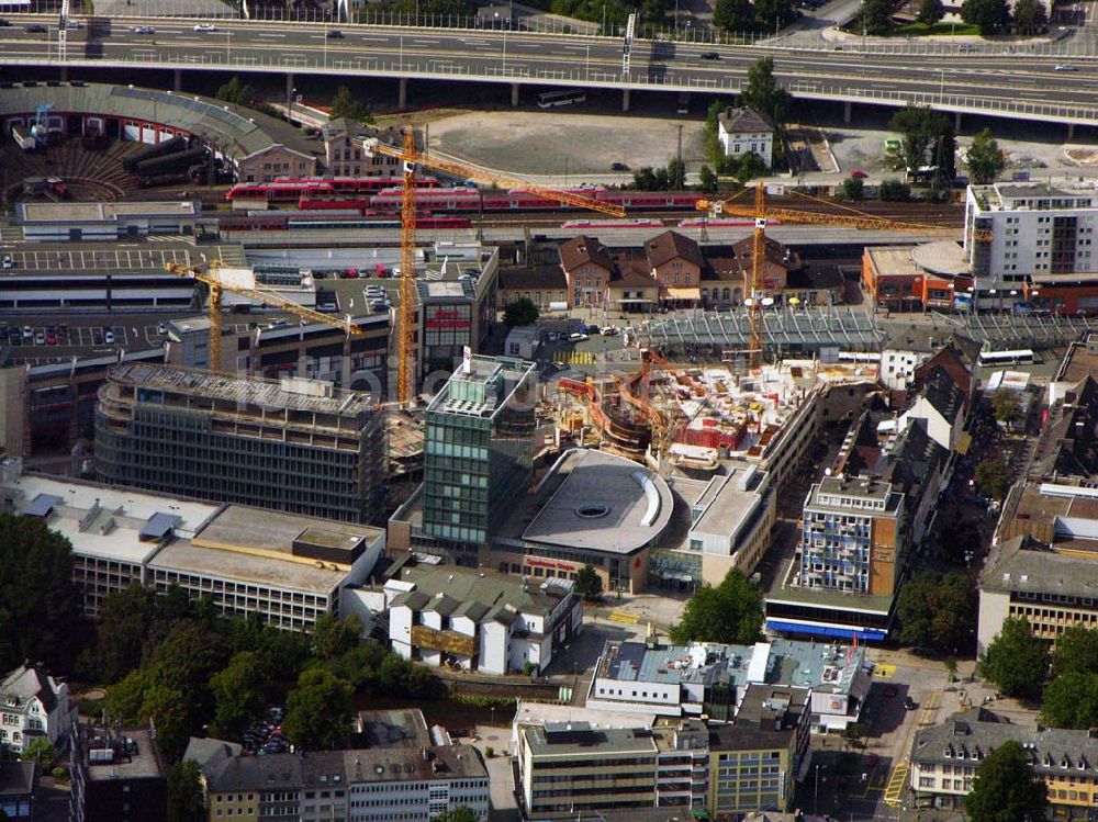 Luftbild Siegen - Die City Galerie und die Baustelle des Sieg-Carré in Siegen