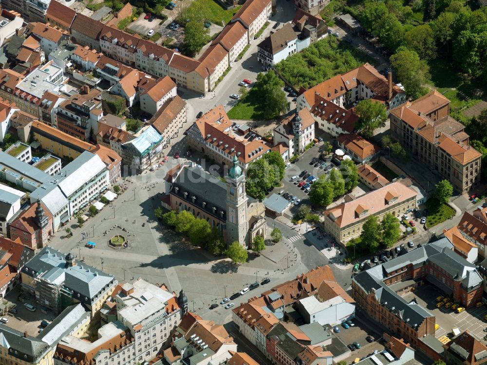 Eisenach aus der Vogelperspektive: Die Georgenkirche in Thüringen im Bundesland Thüringen