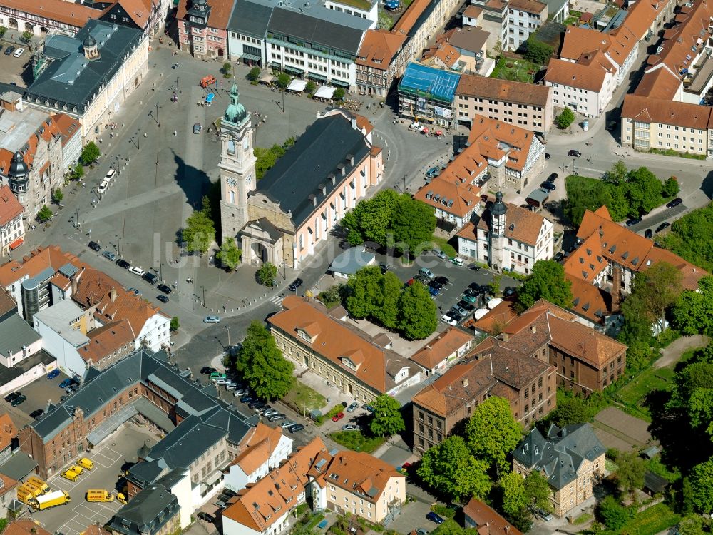 Luftbild Eisenach - Die Georgenkirche in Thüringen im Bundesland Thüringen