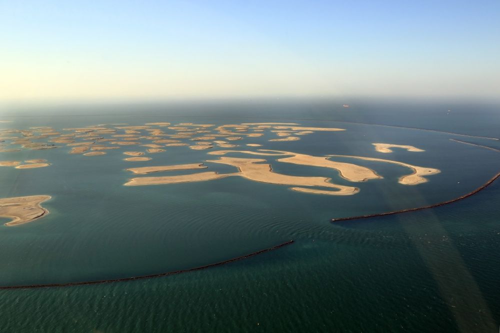 Luftaufnahme Dubai - Die Inselwelt The World in Dubai in Vereinigte Arabische Emirate