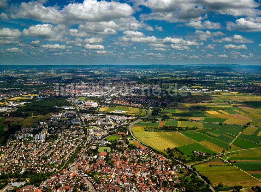 Luftaufnahme Asperg - Die Landschaft bei Asperg im Bundesland Baden-Württemberg