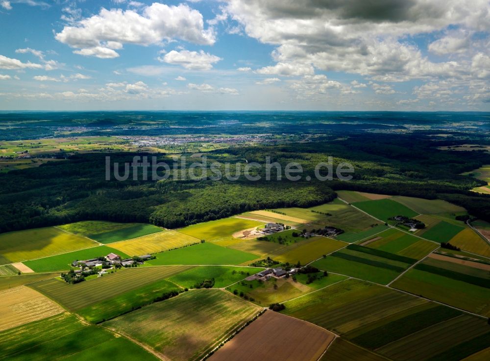 Luftaufnahme Markgröningen - Die Landschaft um Markgröningen im Landkreis Ludwigsburg im Bundesland Baden-Württemberg