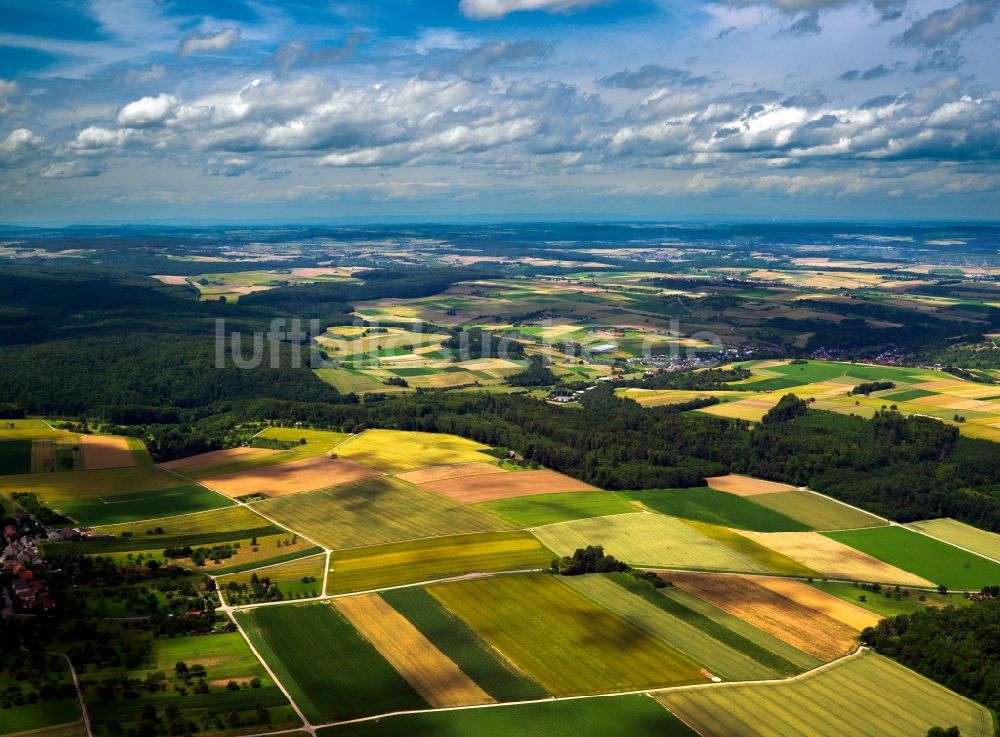 Markgröningen von oben - Die Landschaft um Markgröningen im Landkreis Ludwigsburg im Bundesland Baden-Württemberg