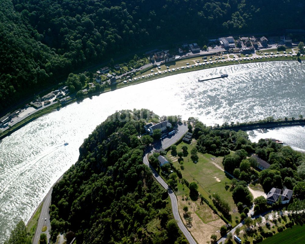 Luftaufnahme Sankt Goarshausen - Die Loreley bei Sankt Goarshausen im Bundesland Rheinland-Pfalz