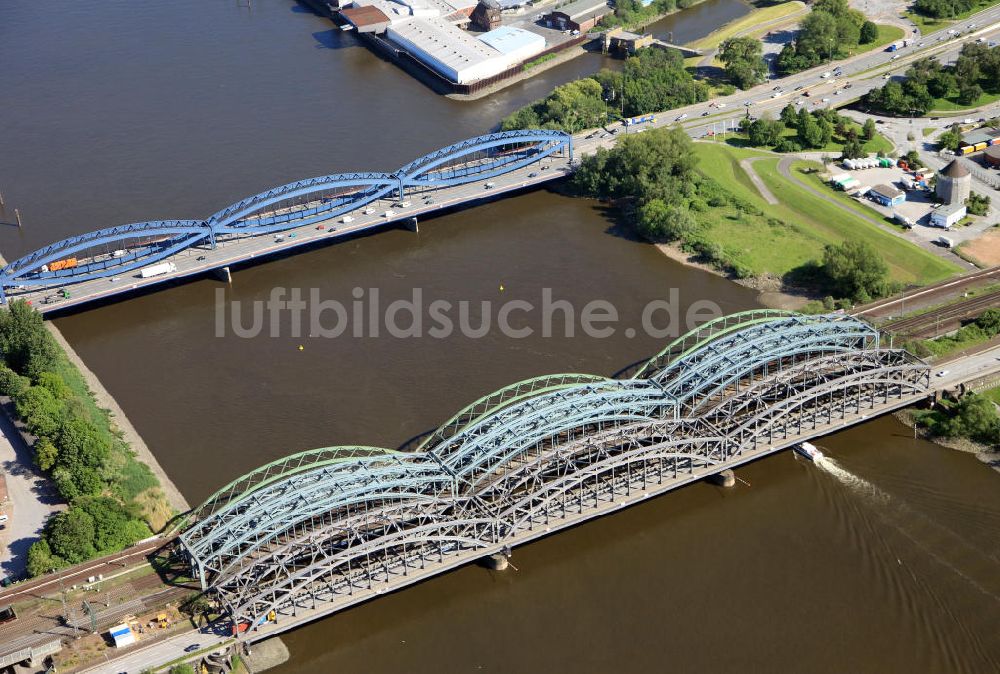 Luftbild Hamburg - Die Norderelbbrücken in Hamburg