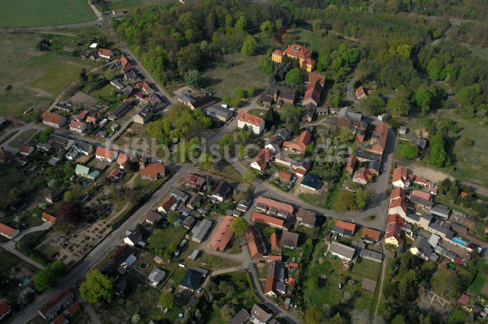 Luftaufnahme Fretzdorf - Die Ortschaft Fretzdorf bei Wittstock/ Dosse