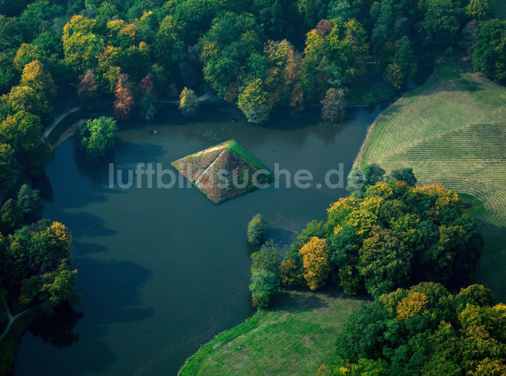 Luftbild Cottbus - Die Pyramidenebene im Branitzer Park in Cottbus