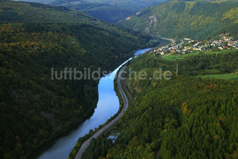 Luftbild Mettlach - Die Saar in der Gemeinde Mettlach im Bundesland Saarland