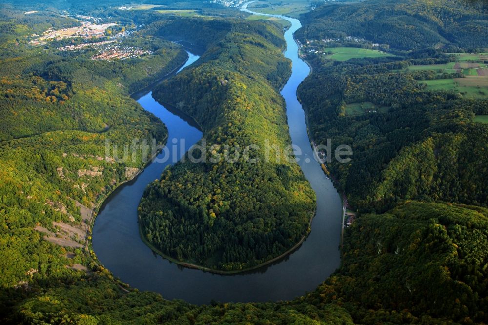 Luftaufnahme Mettlach - Die Saarschleife in der Gemeinde Mettlach im Bundesland Saarland