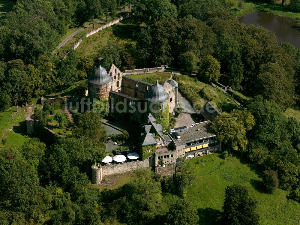 Luftaufnahme Hofgeismar - Die Sababurg im Rheinhardswald im Stadtteil Beberbeck in Hofgeismar im Bundesland Hessen