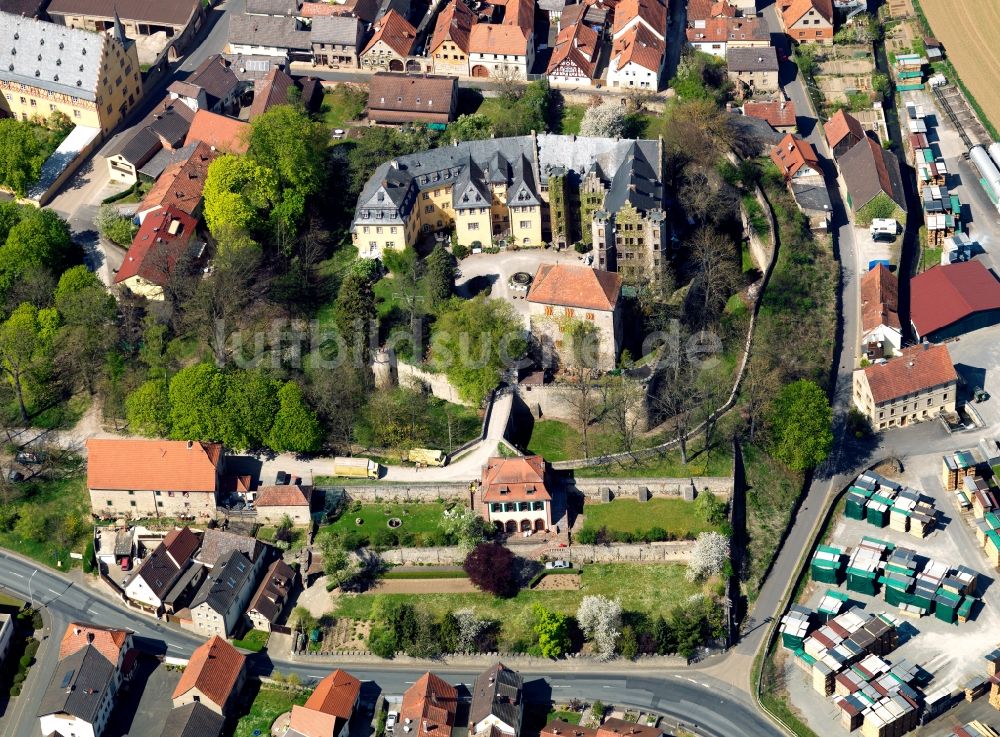 Luftaufnahme Thüngen - Die Schloßanlage in Thüngen im Bundesland Bayern