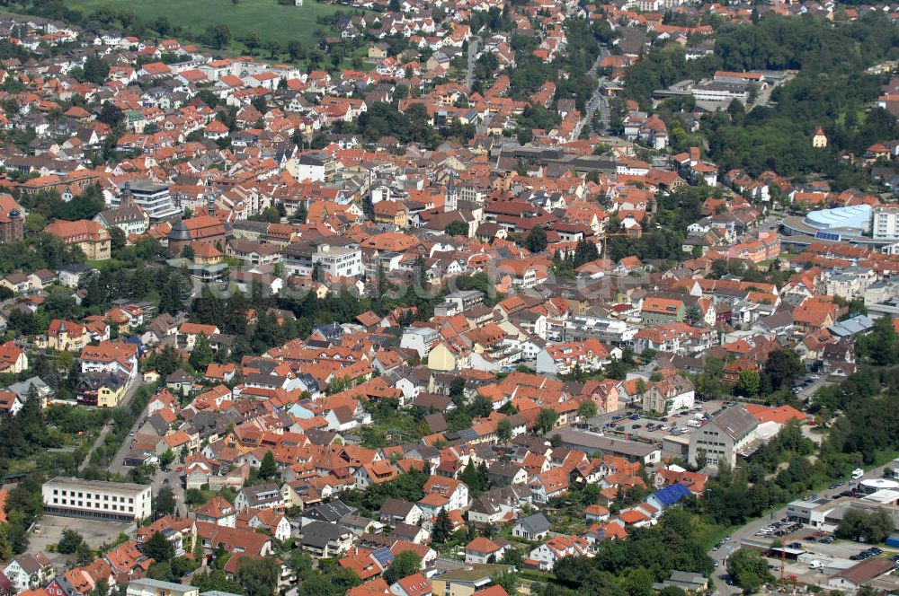 Wiesloch von oben - Die Stadt Wiesloch
