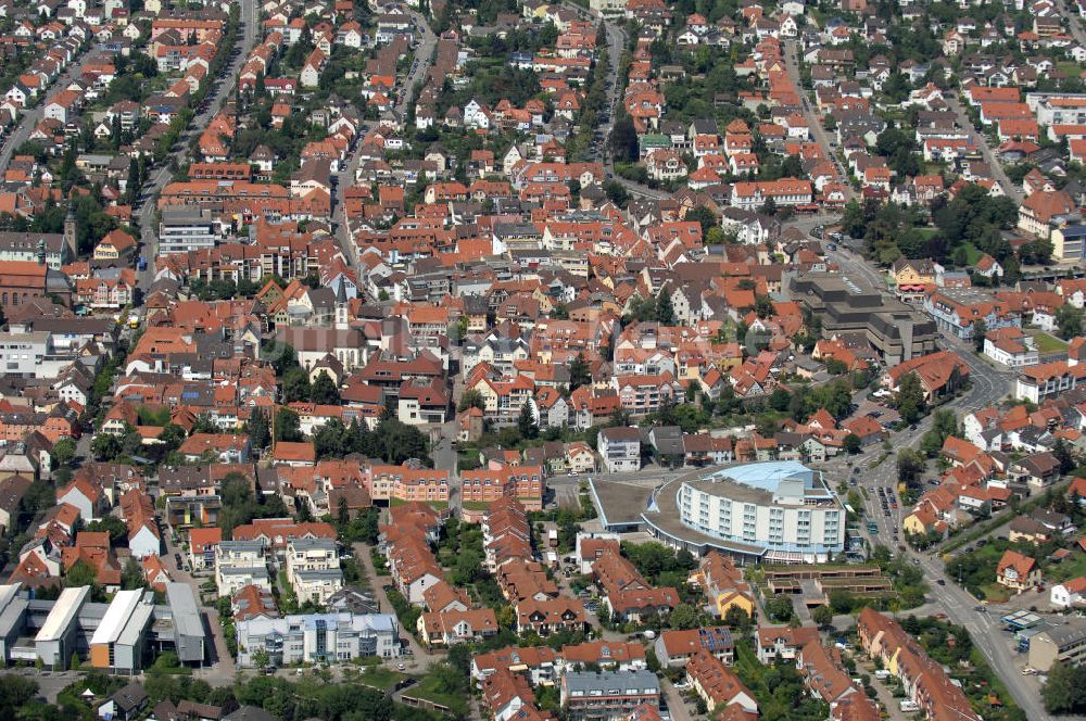 Luftaufnahme Wiesloch - Die Stadt Wiesloch