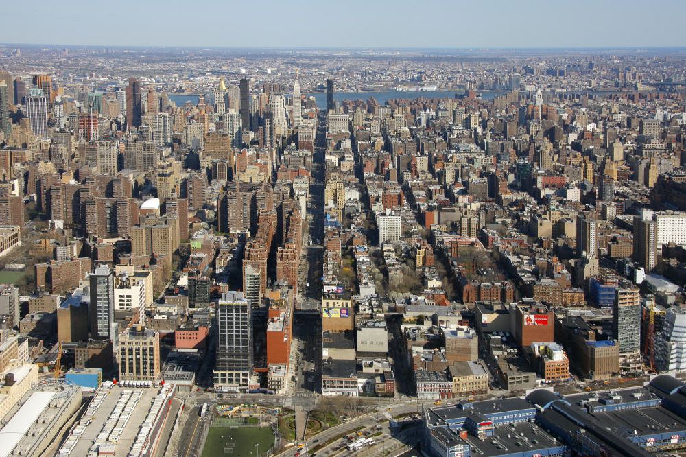New York aus der Vogelperspektive: Die Stadtviertel Chelsea und Garment von Manhattan in New York
