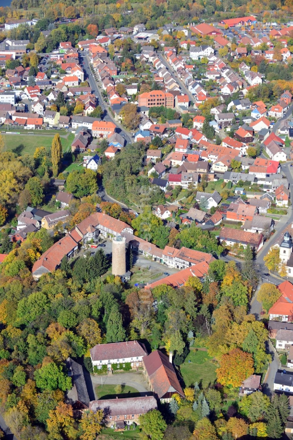 Vienenburg aus der Vogelperspektive: Die Vienenburg im gleichnamigen Ort im Bundesland Niedersachsen