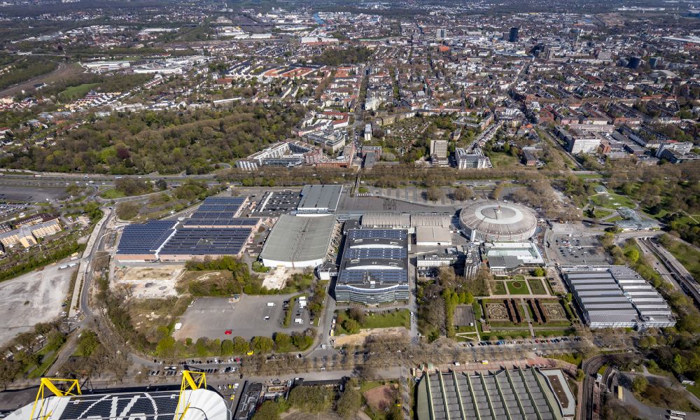Luftaufnahme Dortmund - Die Westfalenhallen in Dortmund im Bundesland Rheinland-Westfalen, Deutschland