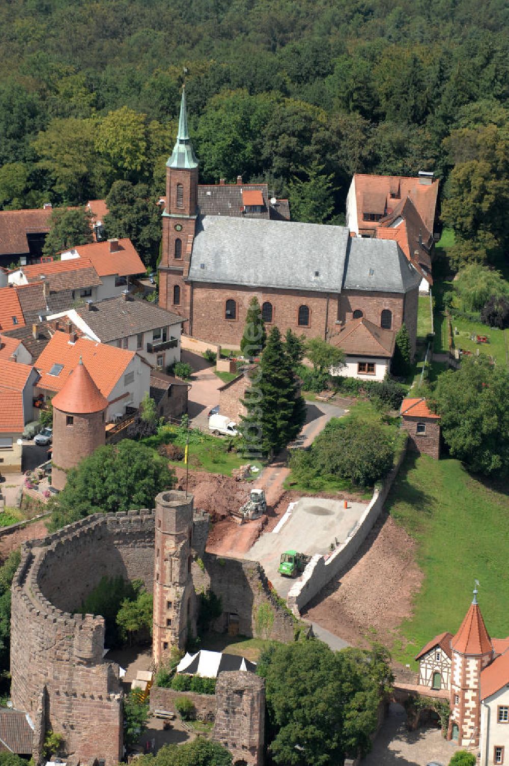 Luftbild Dilsberg - Dir Burgruine in der Gemeinde Dilsberg
