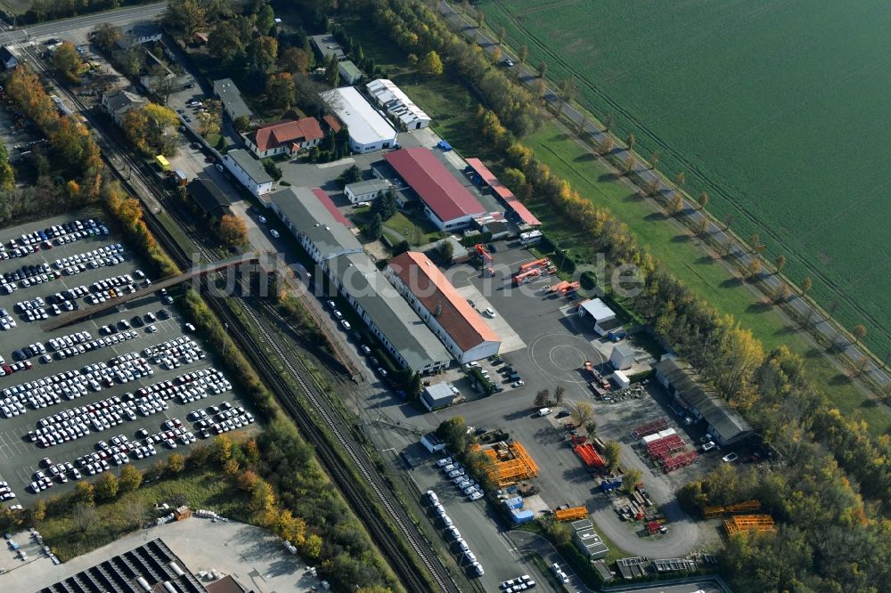Sülzetal von oben - DKM Dodendorfer Kunststoff- und Metalltechnik GmbH im Ortsteil Dodendorf in Sülzetal im Bundesland Sachsen-Anhalt, Deutschland