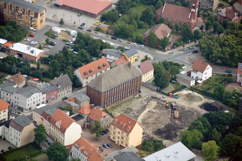 Luftaufnahme Finsterwalde - Doppelturnhalle in Finsterwalde im Bundesland Brandenburg