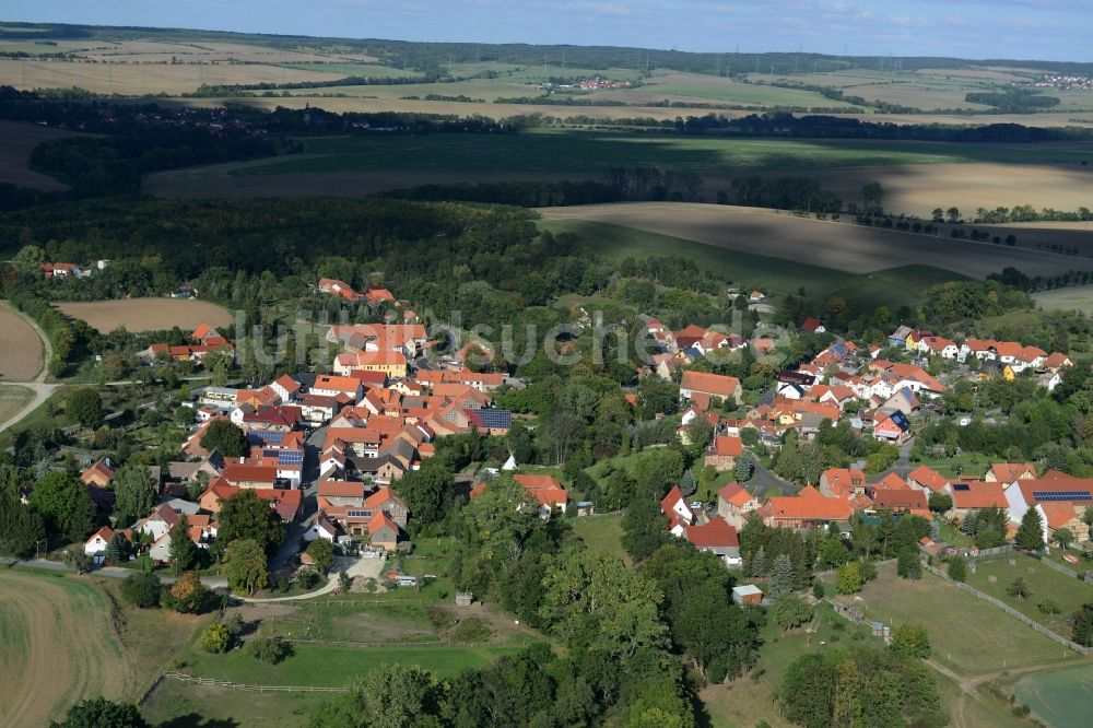 Alkersleben von oben - Dorf - Ansicht von Alkersleben im Bundesland Thüringen