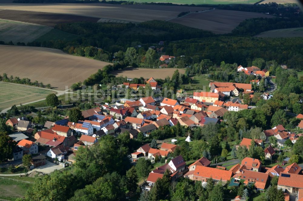Luftbild Alkersleben - Dorf - Ansicht von Alkersleben im Bundesland Thüringen