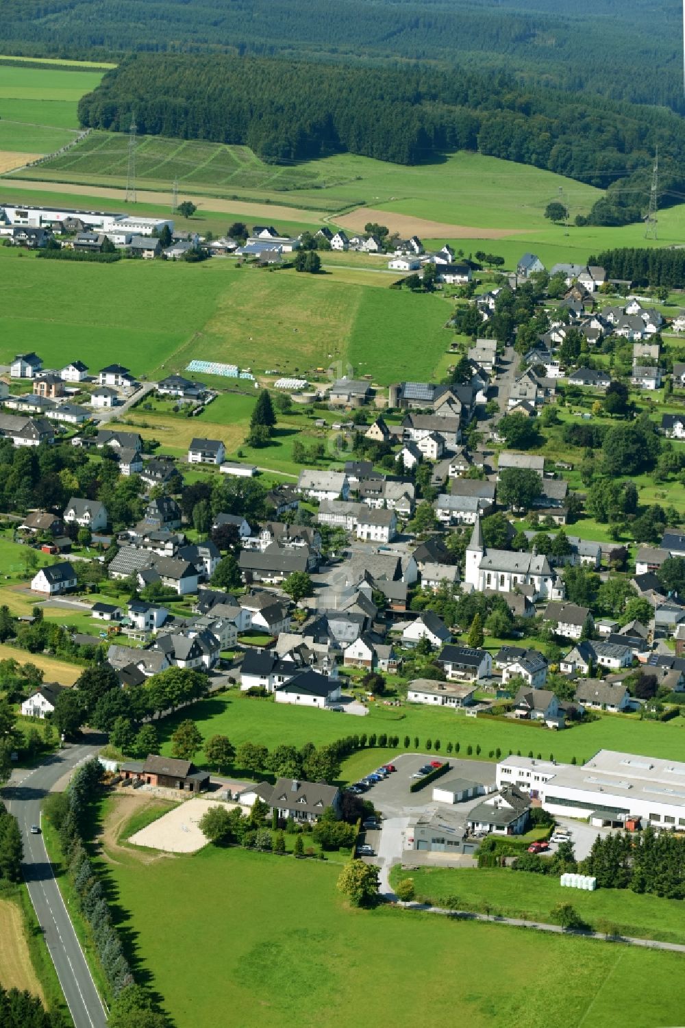 Luftaufnahme Altenbüren - Dorf - Ansicht in Altenbüren im Bundesland Nordrhein-Westfalen, Deutschland