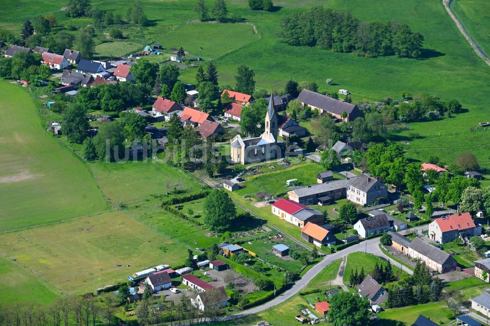Altthymen von oben - Dorf - Ansicht in Altthymen im Bundesland Brandenburg, Deutschland