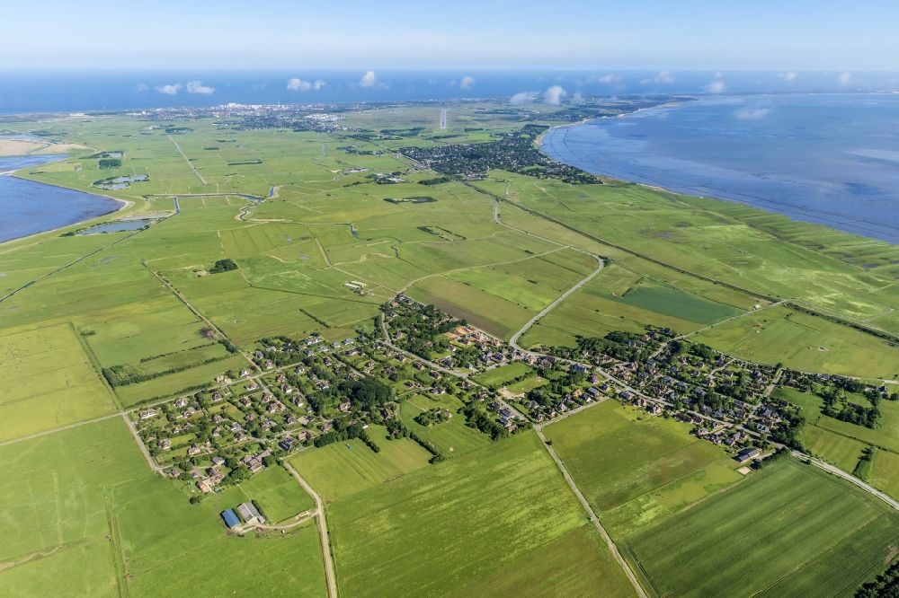 Luftbild Sylt-Ost - Dorf - Ansicht von Archsum im Bundesland Schleswig-Holstein