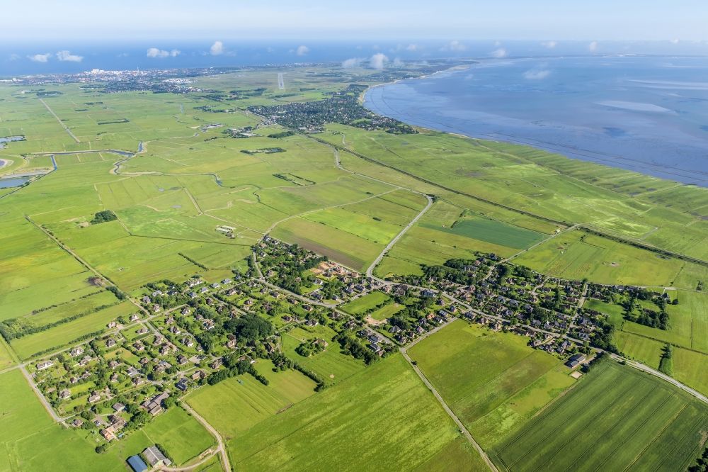 Luftaufnahme Sylt-Ost - Dorf - Ansicht von Archsum im Bundesland Schleswig-Holstein