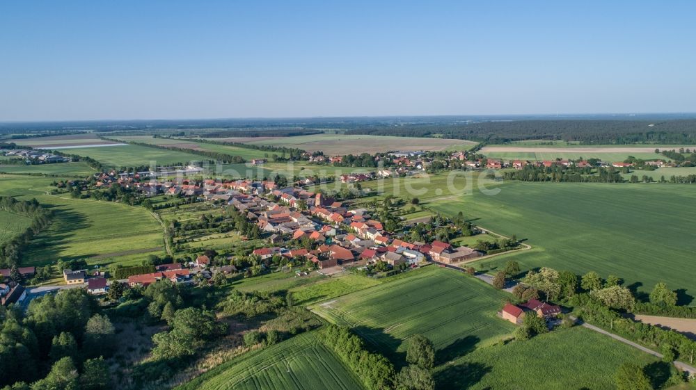 Bardenitz von oben - Dorf - Ansicht in Bardenitz im Bundesland Brandenburg, Deutschland