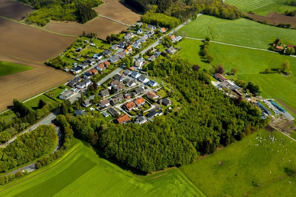 Branten von oben - Dorf - Ansicht in Branten im Bundesland Nordrhein-Westfalen, Deutschland