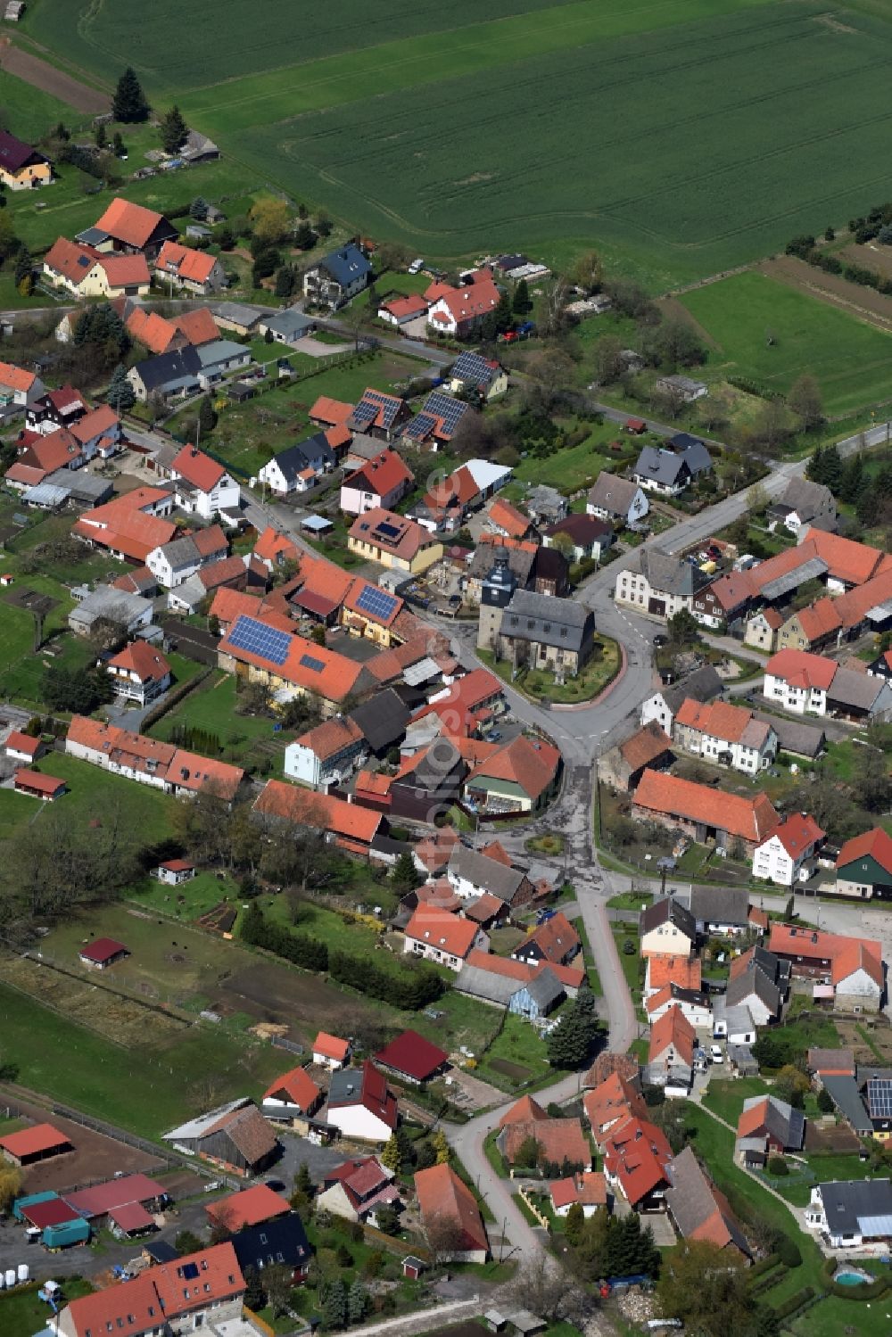 Breitenbach von oben - Dorf - Ansicht von Breitenbach im Bundesland Sachsen-Anhalt
