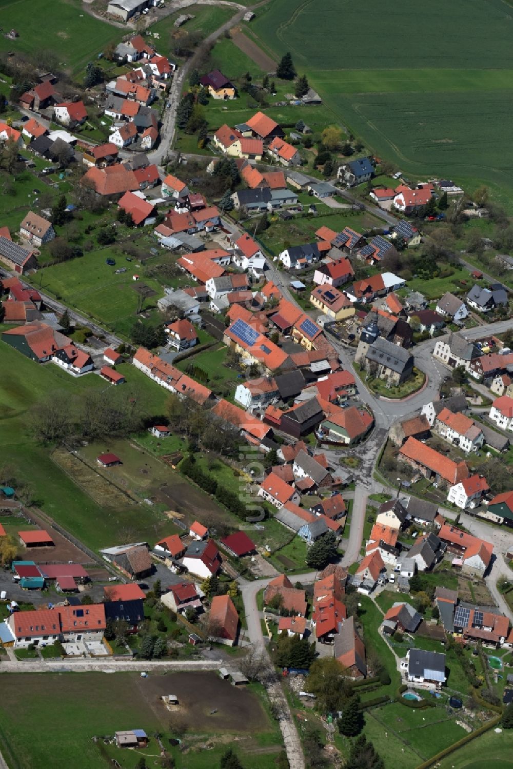 Luftbild Breitenbach - Dorf - Ansicht von Breitenbach im Bundesland Sachsen-Anhalt
