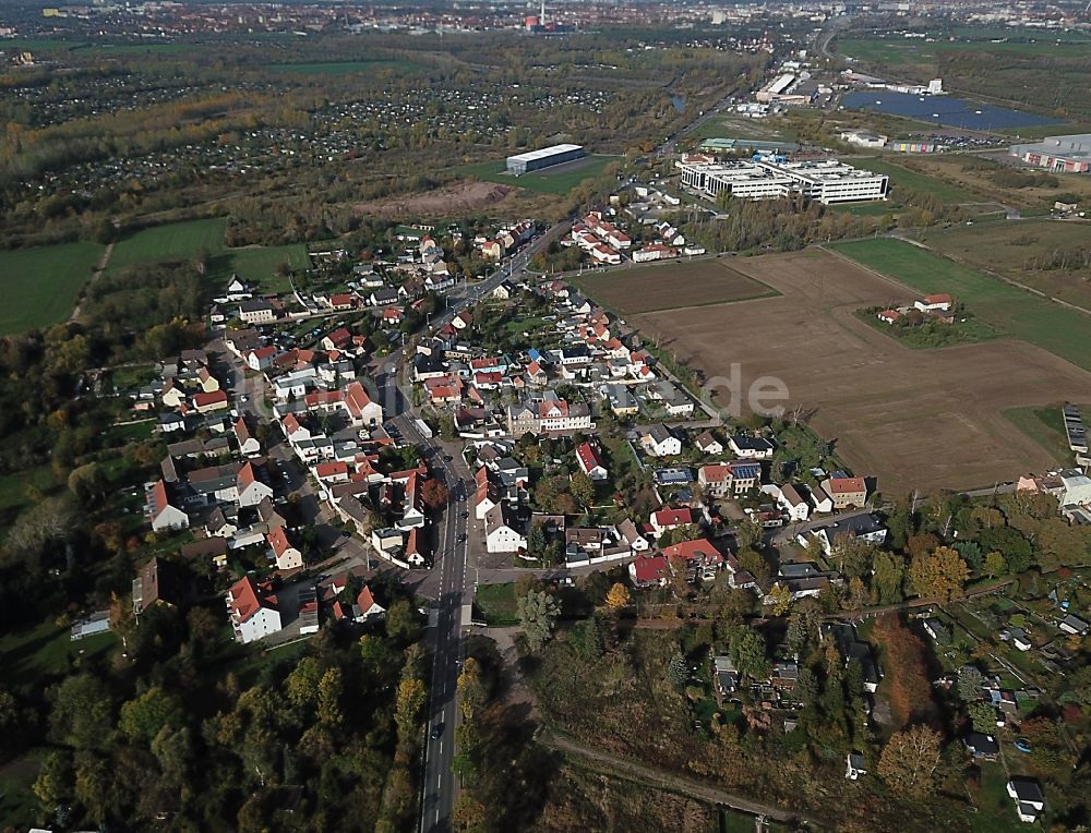 Luftaufnahme Bruckdorf - Dorf - Ansicht in Bruckdorf im Bundesland Sachsen-Anhalt, Deutschland
