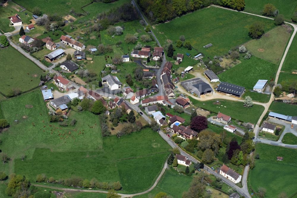 Luftbild La Bussière - Dorf - Ansicht von La Bussière in Aquitaine Limousin Poitou-Charentes, Frankreich