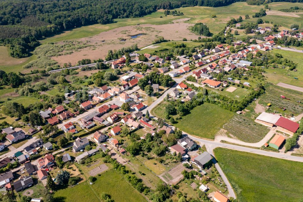 Luftaufnahme Chorin - Dorf - Ansicht in Chorin im Bundesland Brandenburg, Deutschland