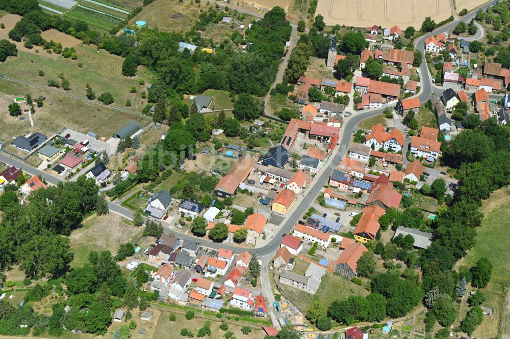 Cobstädt aus der Vogelperspektive: Dorf - Ansicht in Cobstädt im Bundesland Thüringen, Deutschland